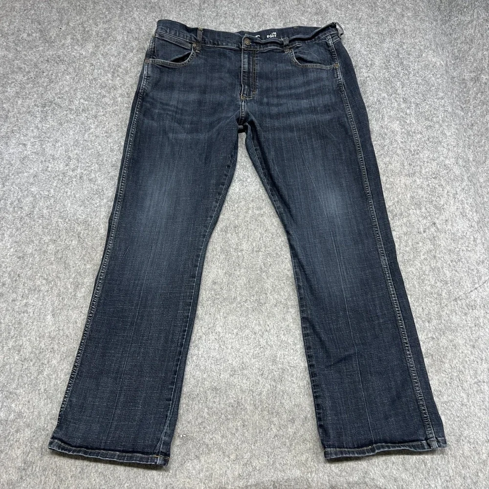 Wrangler Retro Jeans Mens 40x32 Blue Slim Bootcut Stretch Denim Western Cowboy